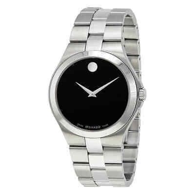 Movado Black Dial Stainless Steel Men's Watch 0606555