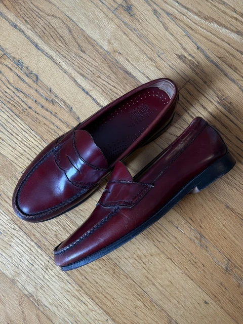 GH BASS MENS Weejun Heritage Larson Penny Loafers Red  display picture 3