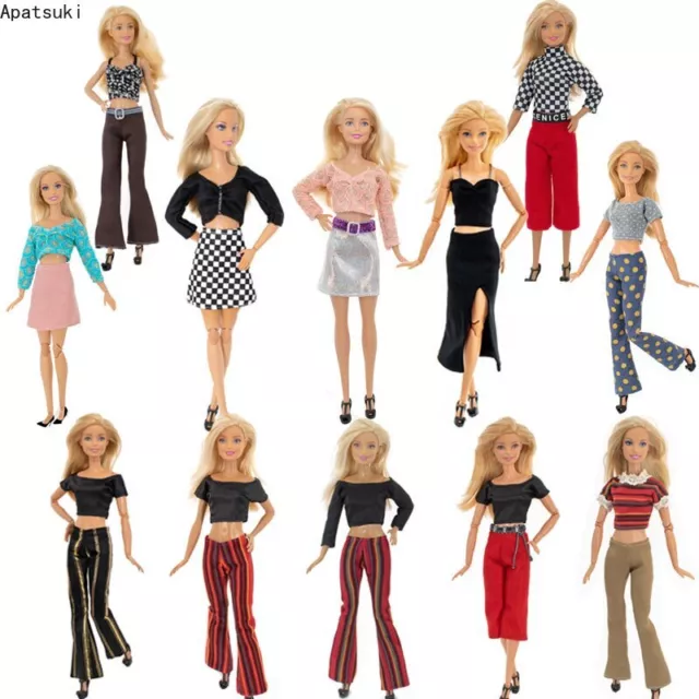 Fashion Clothes Set for 11.5" Doll Outfits 1/6 Accessories Shirt Pants Skirts