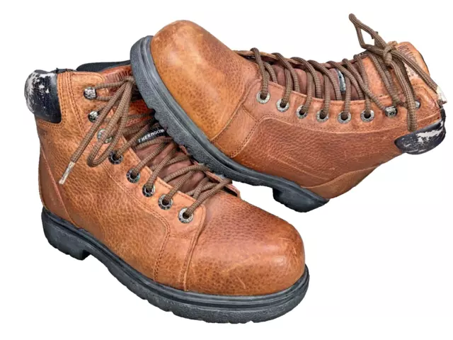 Wolverine W02174 Manawa Mens Size 8.5 M Steel Toe Leather Work Safety Boots