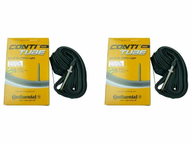 Continental Race Light-700x20-25c-Bicycle-Inner Tube-60mm Presta-New-2 Pack