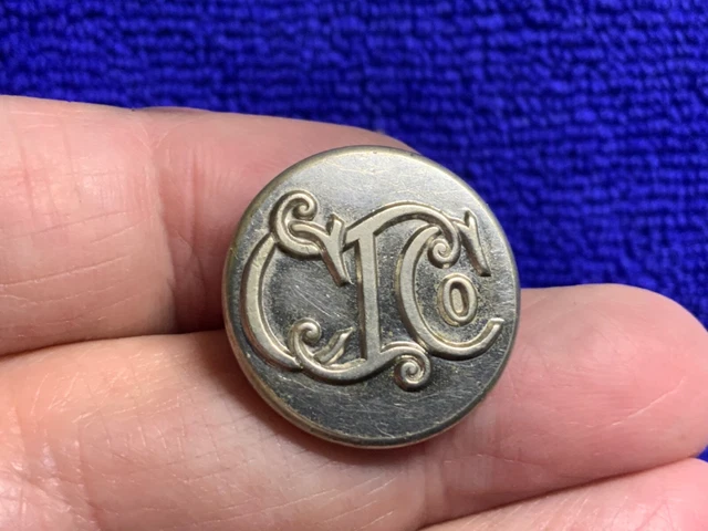 CONESTOGA TRACTION COMPANY (LANCASTER PA) 22.5mm NICKEL COAT BUTTON 1900 SMC