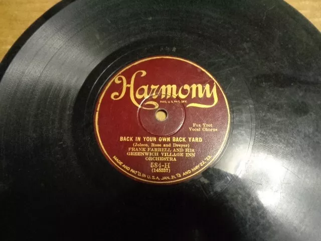 Más tarde años 20 HARMONY 78/Frank Farrell And His Greenwich Village Inn Orchestra