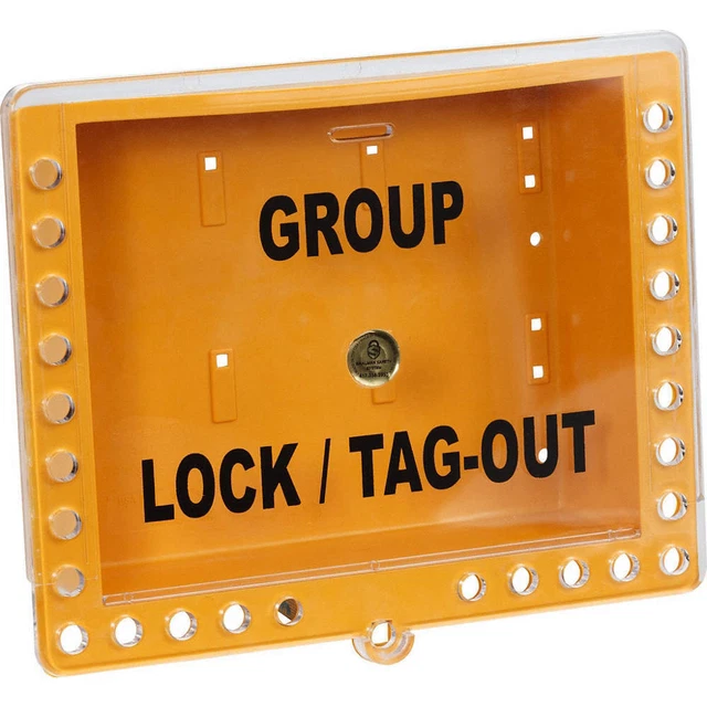 CONDOR 437R34 Group Lockout Box,Yellow,10.5" H