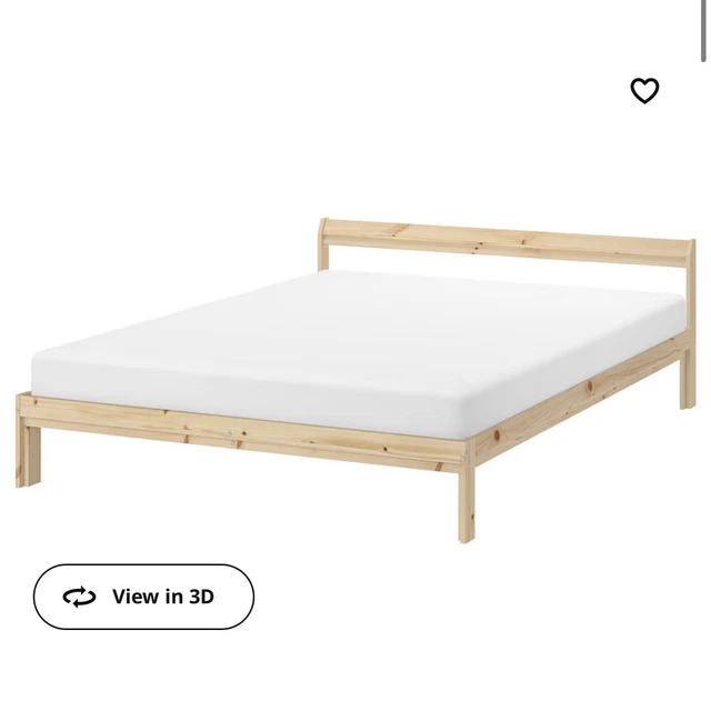 IKEA NEIDEN STANDARD Double Bed Pine Wood Frame With Slats £50.00