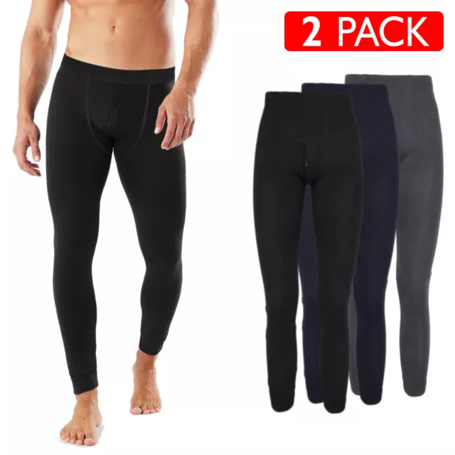 2 Pezzi Boxer Calzamaglia Uomo Termica Collant Leggings Sport Neve Lavoro VEQUE