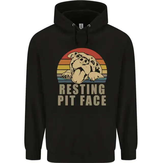 Resting Pit Bull Face Funny Dog Puppy Childrens Kids Hoodie