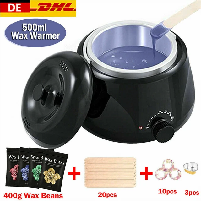 Wachsgerät Set Wachswärmer Warmwachs Haarentfernung Erhitzer 400G Wachs Bohnen