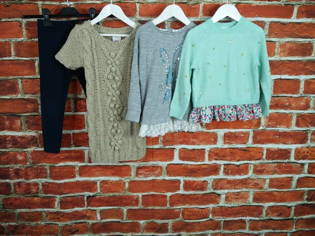 Girls Bundle Age 3-4 Years Next Primark Sweater Pullover Leggings Tee Knit 104Cm