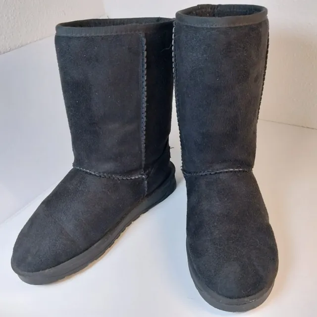 WOMENS N'POLAR MID-CALF Boots Fur Lined Faux Suede Size 38 (7) Black ...