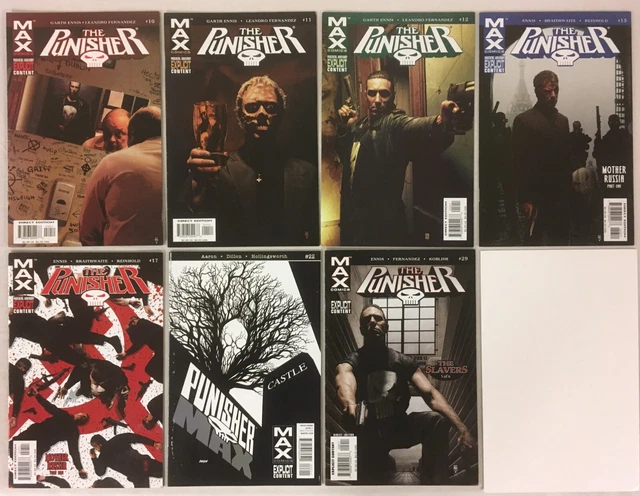THE PUNISHER Marvel Max 2007 lot of 7 comics # 10 11 12 13 17 22 29 VF-/VF