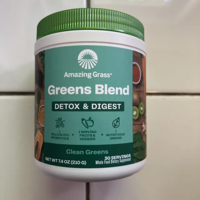 Amazing Grass Greens Blend Superfood Detox & Digest Clean Greens 7.4 oz. Powder