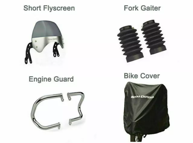 4 Pz Originale Reale Enfield Interceptor 650 Accessori Combo Confezione