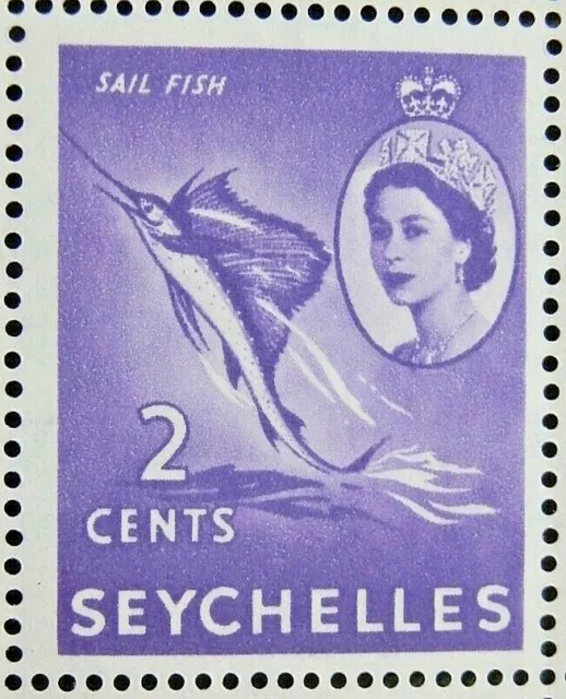 SEYCHELLES 1954-61 SG174 QEII 2c. SAIL FISH  -  MNH