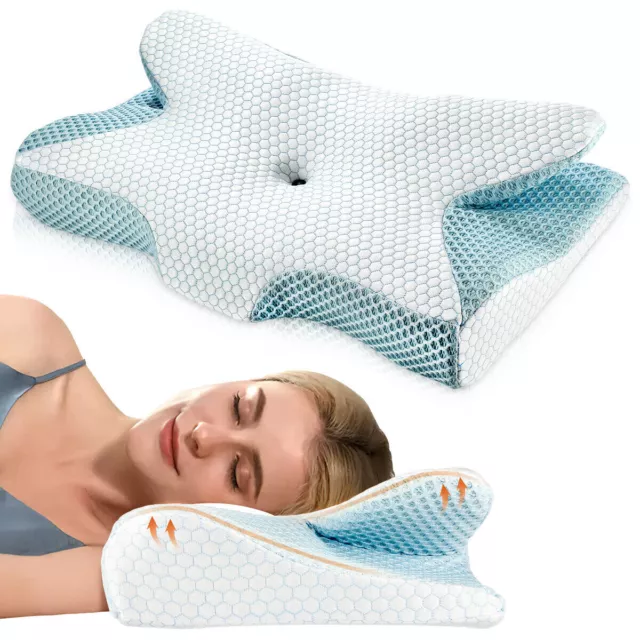 Orthopädisches Viscoschaum Nackenstützkissen Nackenkissen Kopfkissen Memory Foam