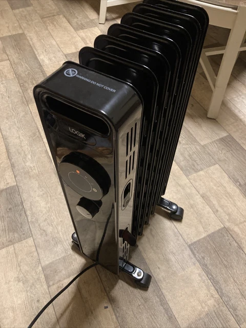 LOGIK L15OFR20 1500W Portable Oil-filled Radiator - Black £10.00 - PicClick  UK