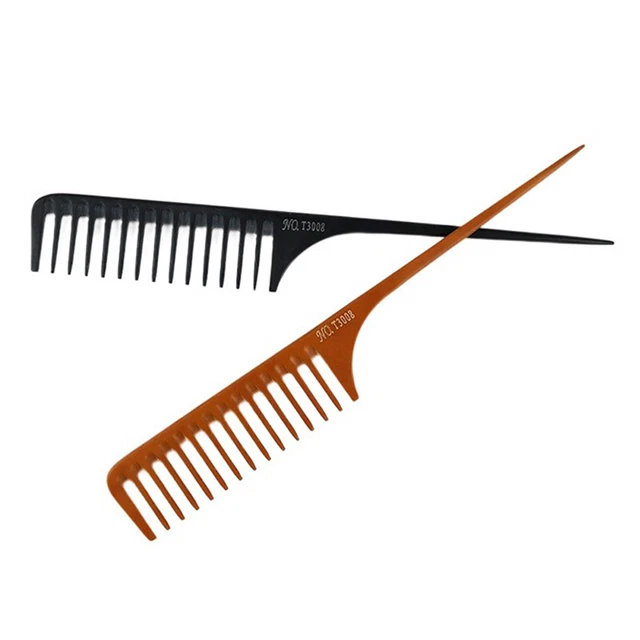 1PC Black Anti-Static Anti Tangling Wood Parting Comb Hair Brush Styling To$9