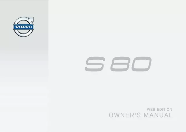 Volvo S80 Owners Manual Handbook Guide New Print Free Postage