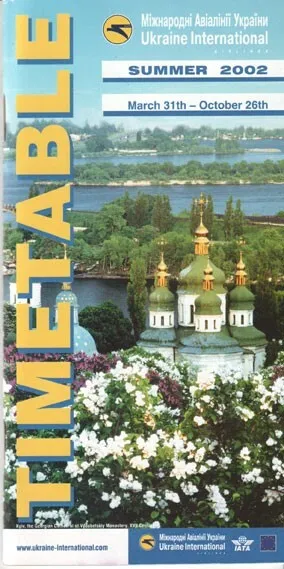 Ukraine International Airlines timetable 2002/03/31