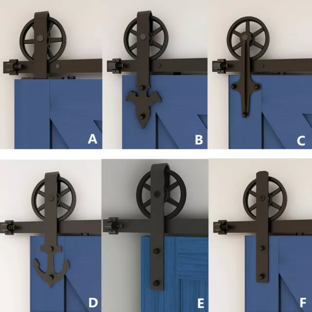 CCJH4-20FT Big Spoke Wheel Sliding Barn Door Hardware Kit For Single/Double Door