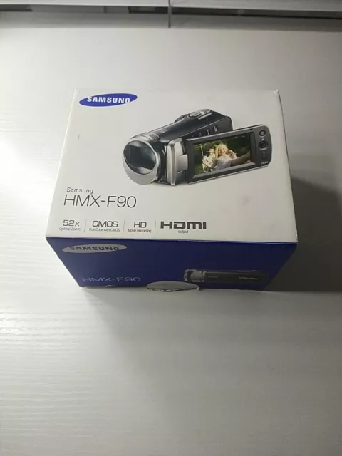 NEW ! Samsung HMX-F90 Camcorder HDMI Output 52x Optical Zoom HD Movie Recording