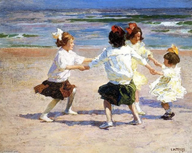 Edward Henry Potthast Ring Around the Rosy Oil Painting repro