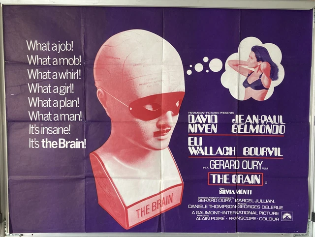 CINEMA POSTER: BRAIN, THE aka Le cerveau 1969 (Quad) Jean-Paul Belmondo ...