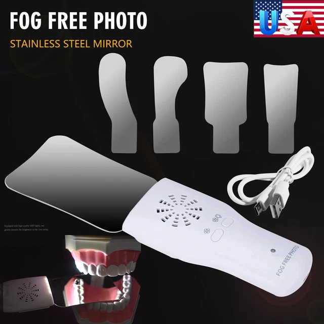 Dental Occlusal Mirror Fog Free LED Intra Oral Photo System Reflector 4*Mirror