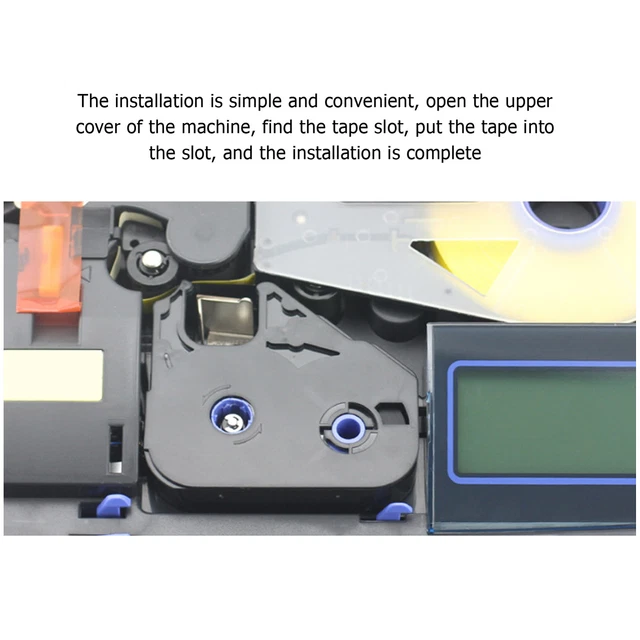 Kompatibles Etikettenband Label Maker Tape Clear Printing Schwarz