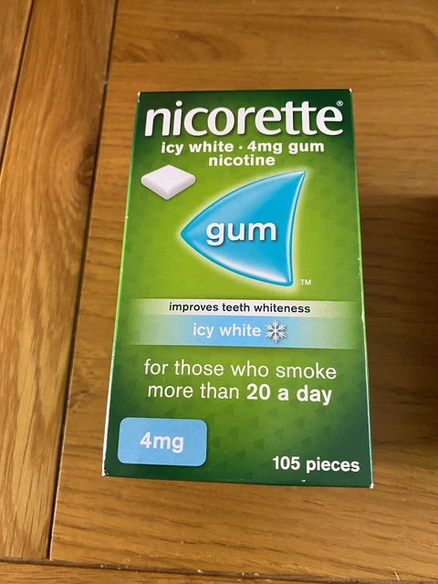 Chicorette Nicotina Azúcar - Blanco Helado 4 mg x 105 piezas