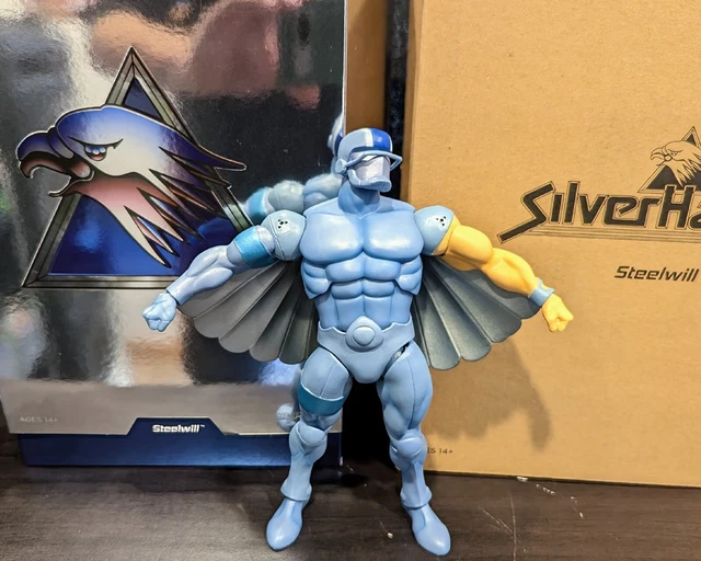 Silverhawks Ultimates Steel will Steelwill  Super 7 Mib Open Display Adult Owned
