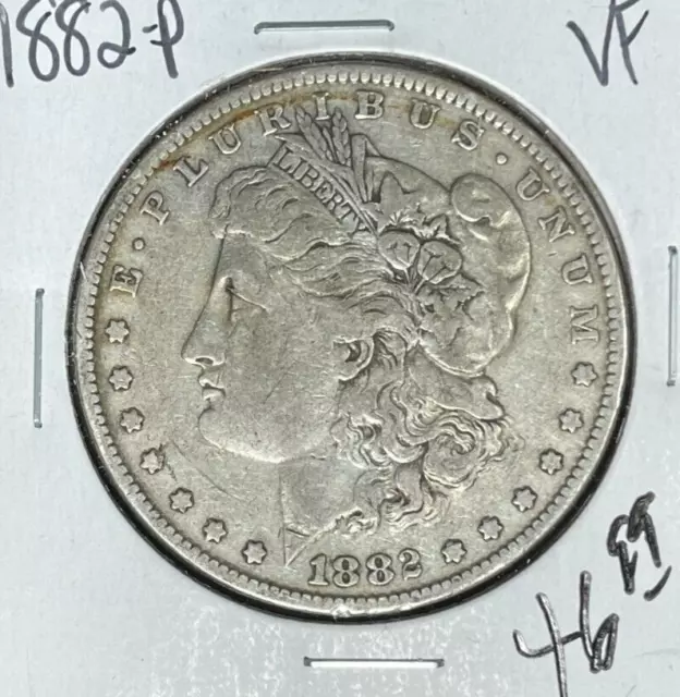 1882 Morgan Silver Dollar ~ Vf ~Nice Coin~