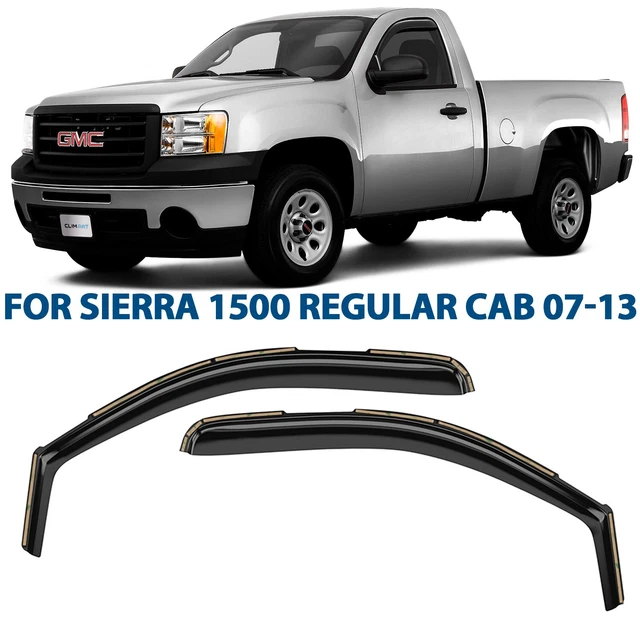 Side Window Deflectors Rain Guards for 2007-2013 GMC Sierra 1500 Regular Cab