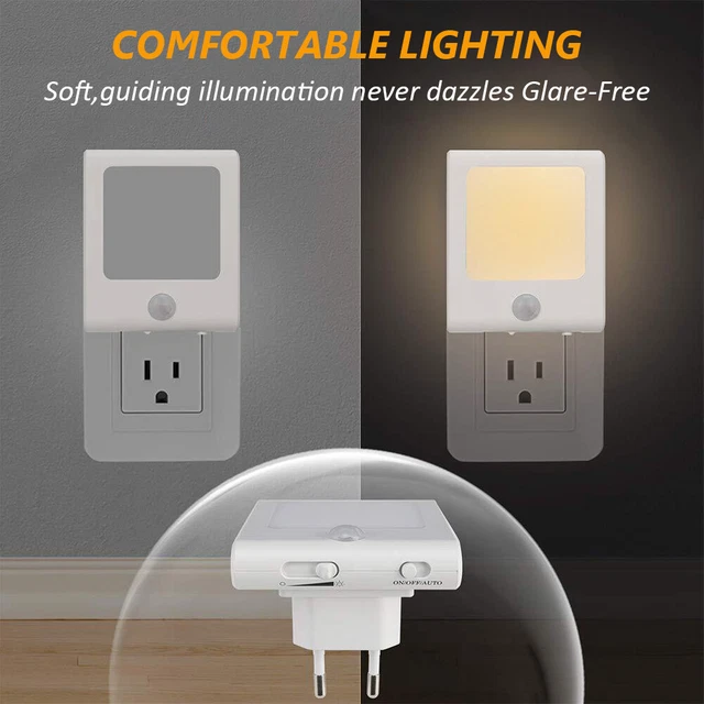 2X LED MOTION Sensor Lights PIR Wireless Night Light Battery