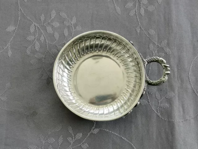 Plata Maciza XVIII Tastevin Taza À Vino de Aprox. 1750 120g