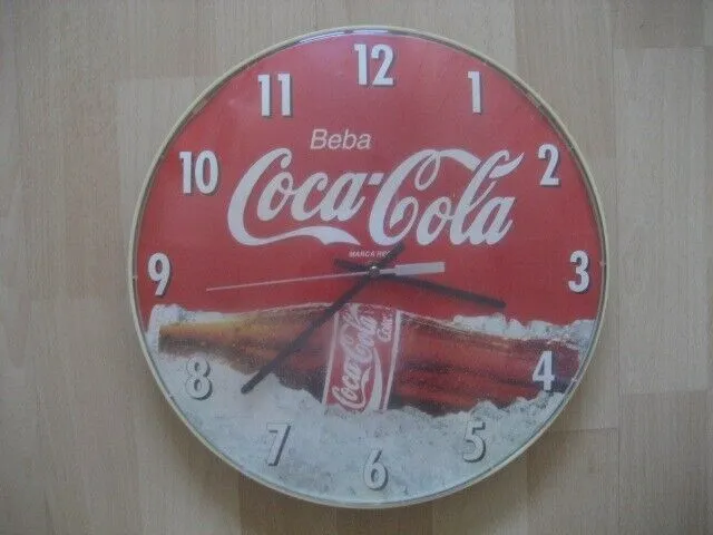 Orologio antico vintage da parete Coca-Cola Coke. Diametro 30 cm