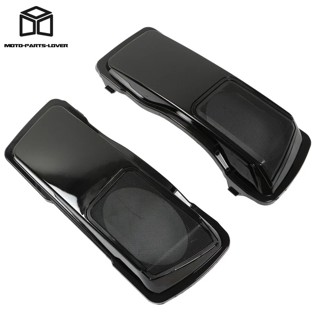 New Saddlebags Speaker Lids CVO Style For 1994-2013 Touring Glide Vivid Black