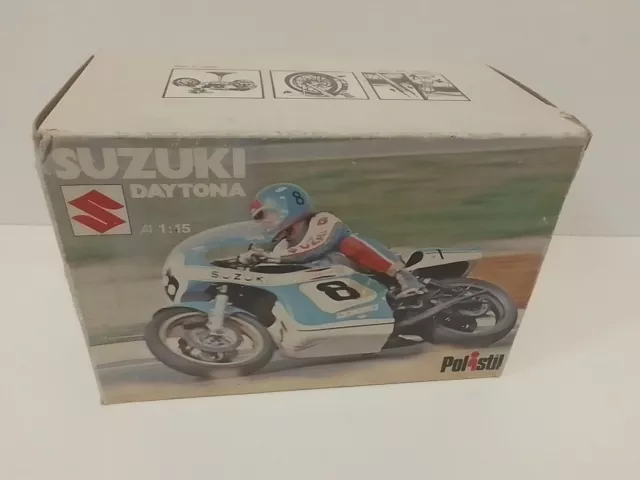 Moto Collection 1:15 Suzuki Daytona 750 Avec Boîte Polistil 1975