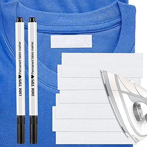 Writable Iron on Clothing Labels Precut Iron on Fabric Labels Personalized
