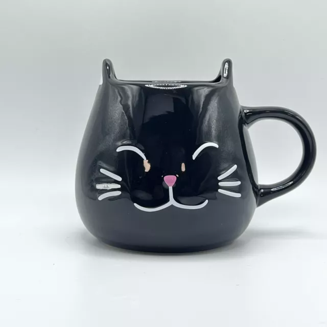 Black Cat World Market Coffee Mug paw print Kitty Kitten Pet Halloween