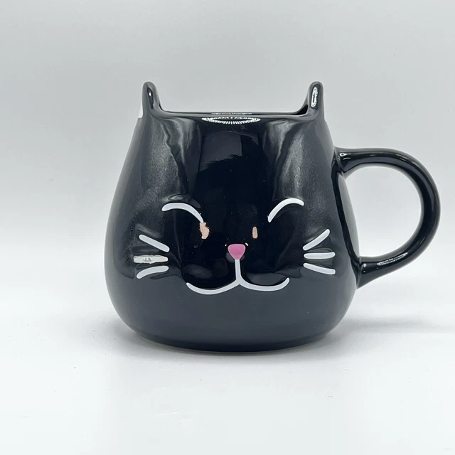 Black Cat World Market Coffee Mug paw print Kitty Kitten Pet Halloween