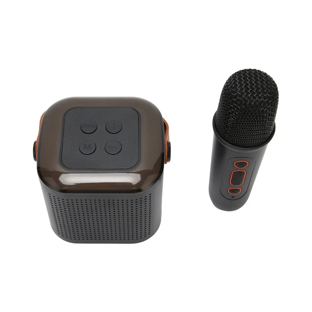 (Black)Karaoke Machine With Wireless Microphone Y1 Bass Treble