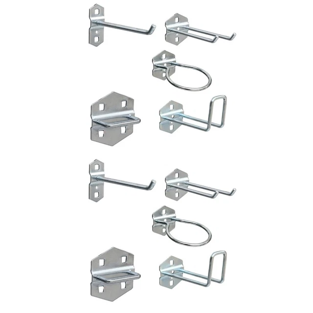 Set 2/5 pz portautensili ferro gancio da lavoro garage scheda peg ganci a parete