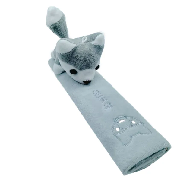 Gray Fox 23cm Cute Cartoon Car Belt Shoulder Pad Soft Plush