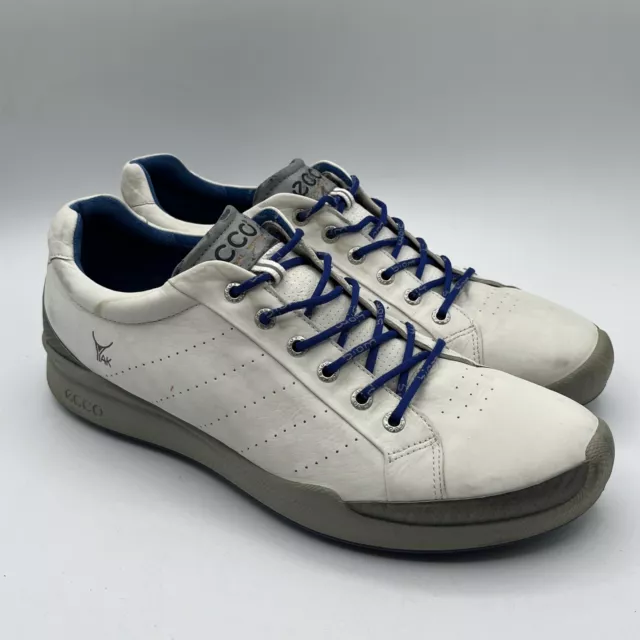 Ecco Biom Shoes Mens 46 Natural Motion Hydromax Yak Golf Sneakers White Blue