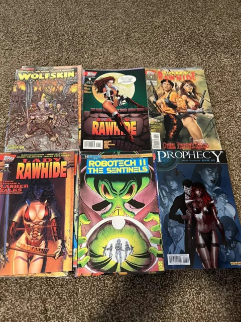 Huge Mixed comic Book lot 71 issues Medium Flat Rate Box Full Box 009