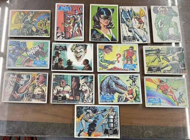 1966 Batman Cards Lot Of 14. No duplicates. Catwoman rookie.