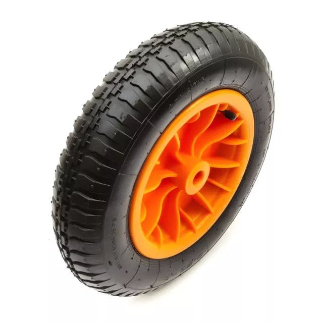 14 Inch Heavy Duty Orange Wheel & Pneumatic Tyre 3.50-8 Sack Truck Hand Cart