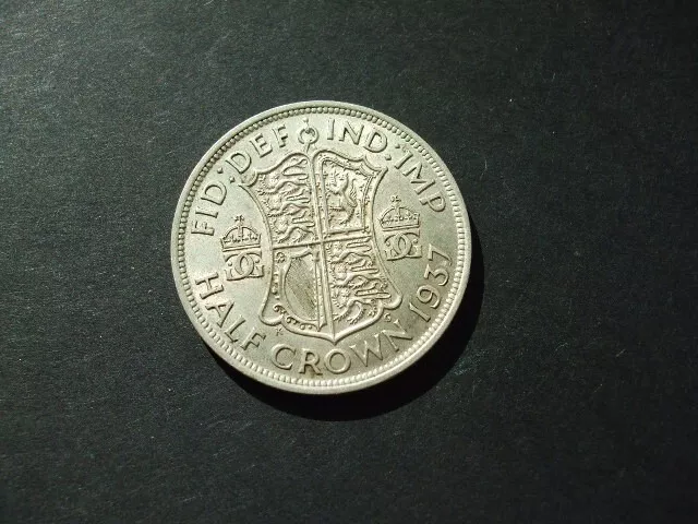 G.B 1937 George VI Silver Half-Crown Coin