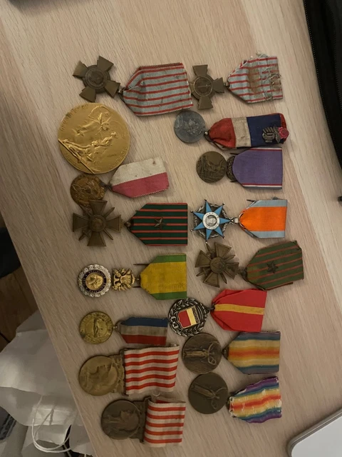Lot de Médailles Françaises ww1 et ww2 - Médailles - Décorations (12174022